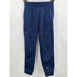Nike Therma-FIT Navy Blue Fleece Joggers Boys Large L‎ Sweatpants Athletic Pants